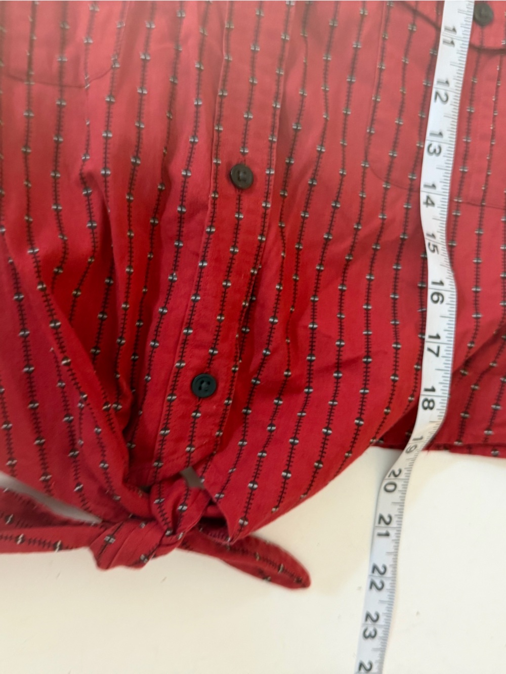 Lauren Ralph Lauren Red Vintage Button Front Printed Western Inspired Top 16 - Picture 16 of 16
